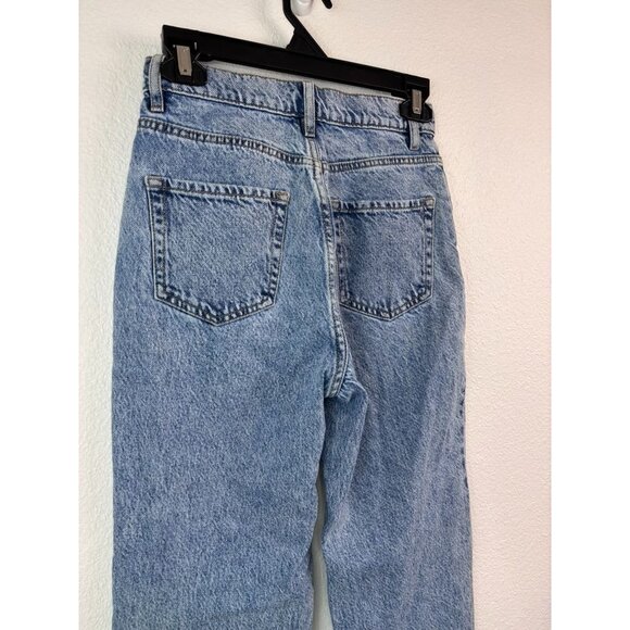 PacSun women's 25 high rise straight vintage wash rough cut hem denim jeans - Picture 8 of 8